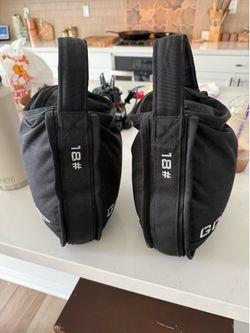GoRuck pair of 18 pound sand kettlebells filled