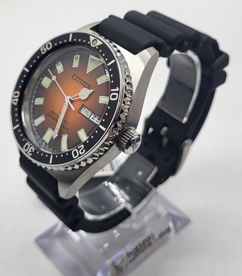 Citizen Promaster Diver Automatic Orange Dial Men's Watch NY0120 01Z