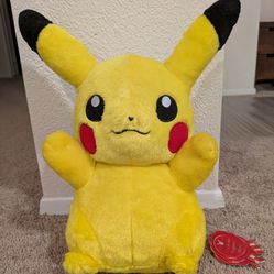 Pokemon Pikachu 1:1 Scale Lifesize Articulated Poseable Plush with Tag