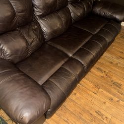 Chocolate Brown Couch - 3 seater
