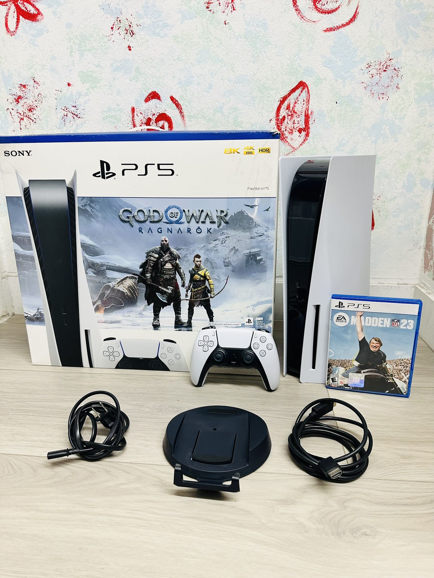 Sony PlayStation 5 - 825GB , Bonus 1 Game Madden 23 ( Used Very New )