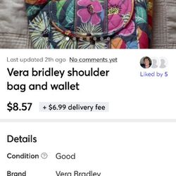 vera Bradley purse crossbody and 2 wallets 