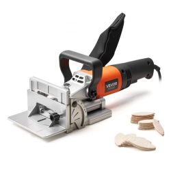 567#Biscuit Plate Joiner, 5.9A, Plate Joiner Tool Kit with 11,600 RPM 760W Motor, 45-Degree Locating Notch, Carbide Tipped Blade, Wood Biscuits, Dust 