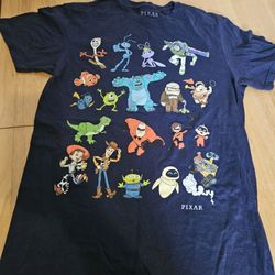 Disney Pixar Movies Characters T-Shirt Adult Size Medium