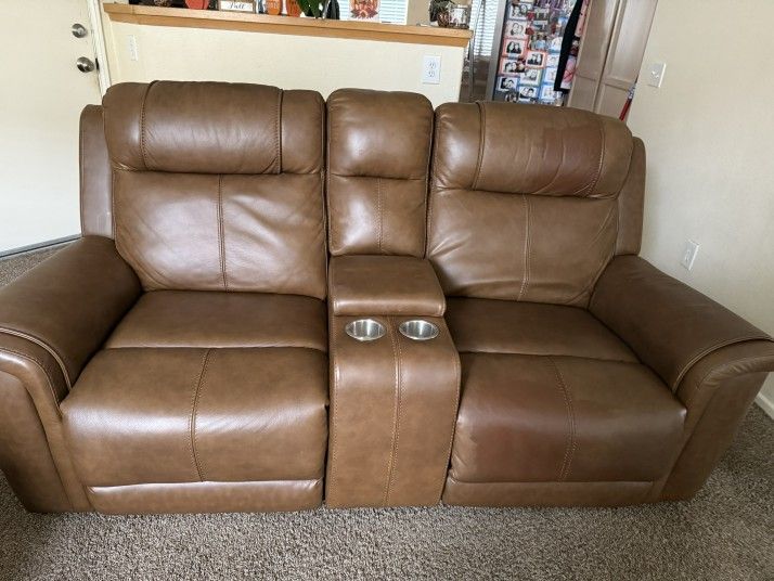 Brown Leather Couches