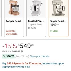 Kitchen Aid Mixer Big 