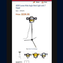 Brand New Job Site Tripod Light - Plug In