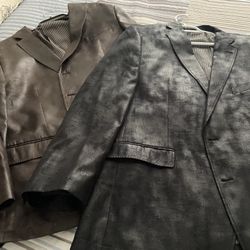 Calvin Klein Faux Leather Sports Coats Size 44S