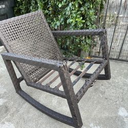 Brown Resin Rocking Chair