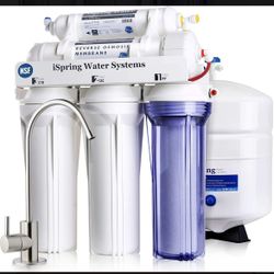 iSpring RCC7 NSF 5-Stage Reverse Osmosis Water Filter 75GPD Brushed Nickel New