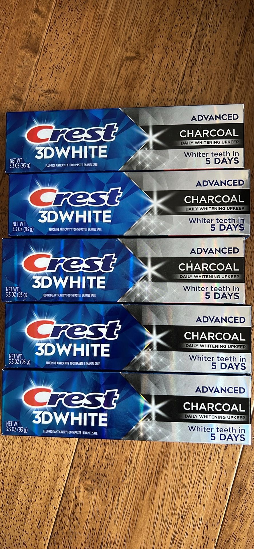 5 Crest 3d White Charcoal Toothpaste, 3.3oz