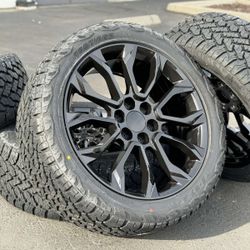 22” NEW Wheels Rims Tires GMC Sierra Yukon Chevrolet Silverado 1500 Tahoe Suburban Cadillac Escalate
