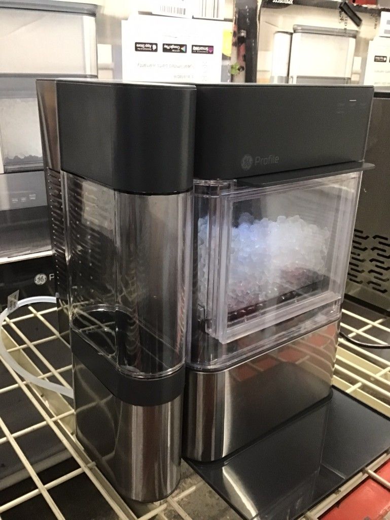 GE Profile - Opal 2.0 24-lb. Portable Ice maker with Nugget Ice Production, Side Tank and Built-in WiFi - Stainless steel