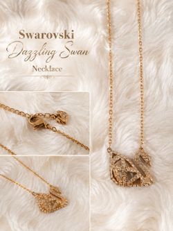 Rose Gold Swarovski Swan Necklace