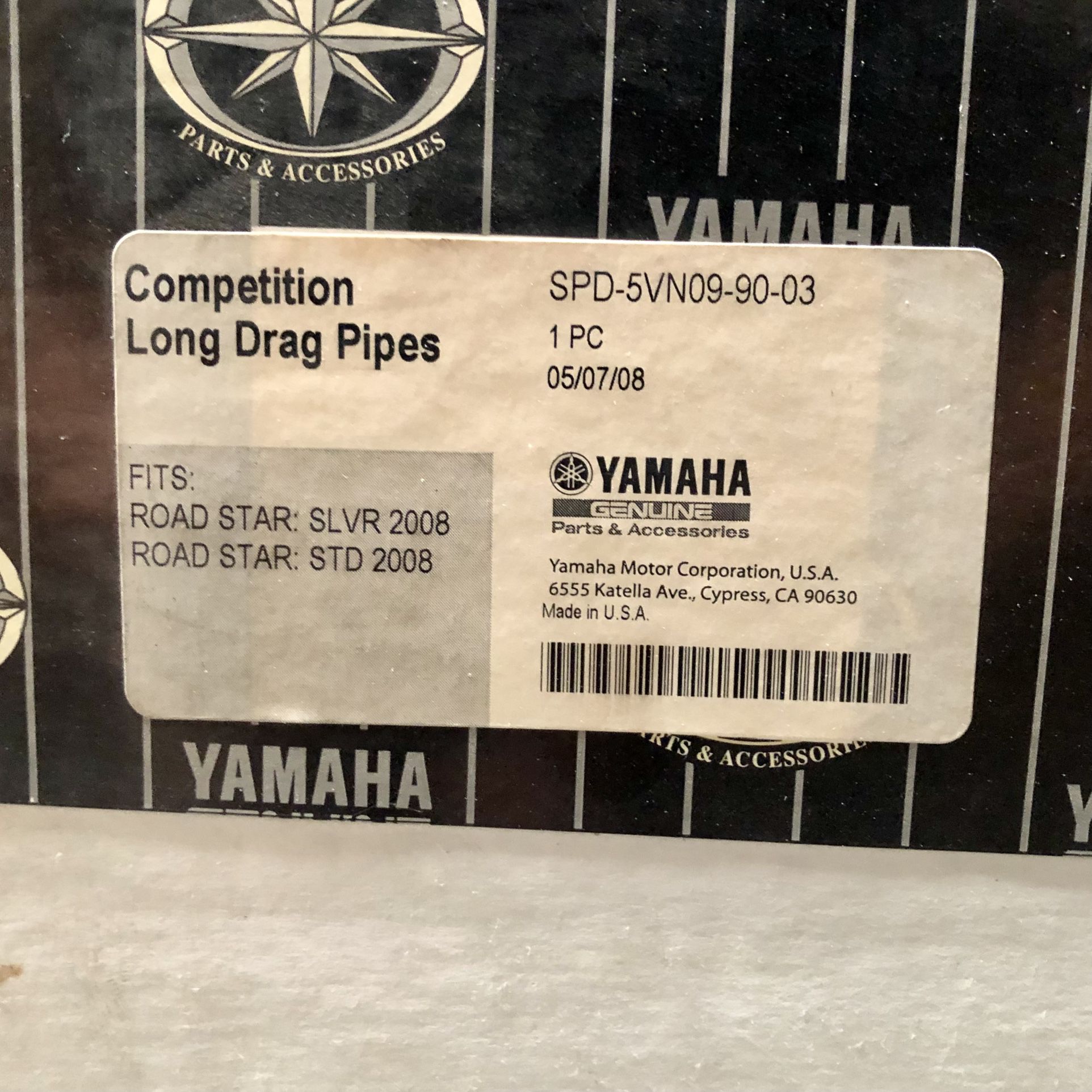 Photo Yamaha Long Drag Pipes Road Star