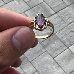 Vintage Amethyst Ring 14 K Size 6