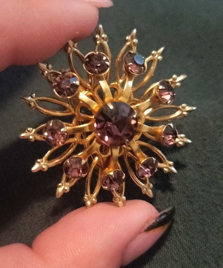 Vintage Coro Brooch , Signed
