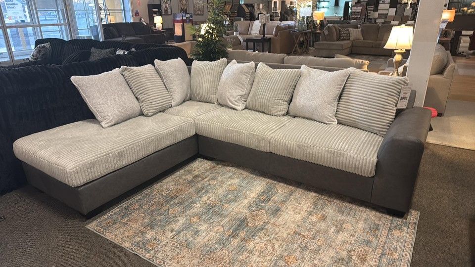 OM• $38 Initial • Brand New Clairette Sectional With Chaise