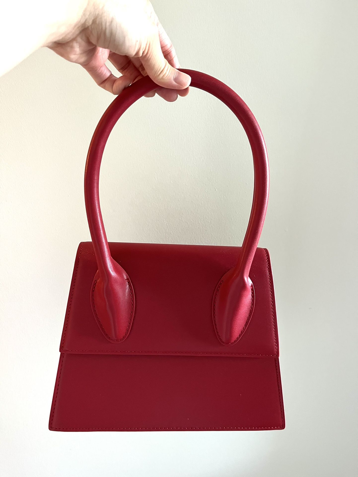 Faux Leather Crossbody Purse Classic Red