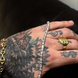 12.3g VTG Sterling Silver 925 CZ Tennis Bracelet 7.5”