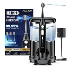 🪥 Cepillo Eléctrico + Irrigador Dental 3-en-1 Profesional para Adultos y Viajes