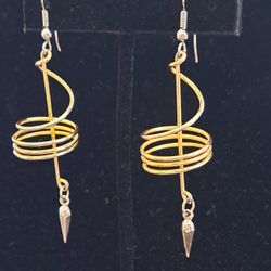 Vintage Spiral Swirl Earrings