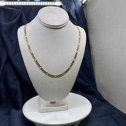 14k 22” Gold Figaro Chain 