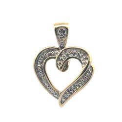Woman’s Ladies 10k Yellow Gold Heart Charm Pendant for Necklace GP3126329