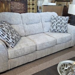 Beige Fabric Sofa New (Couch)