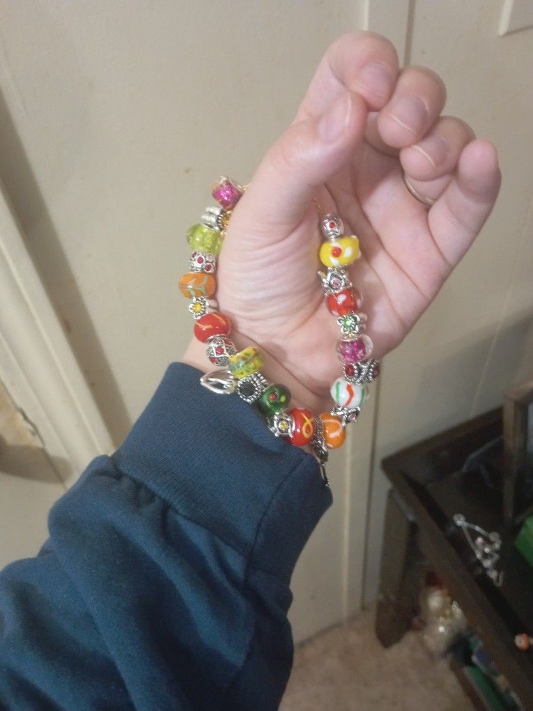 Murano Glass Bead Bracelet