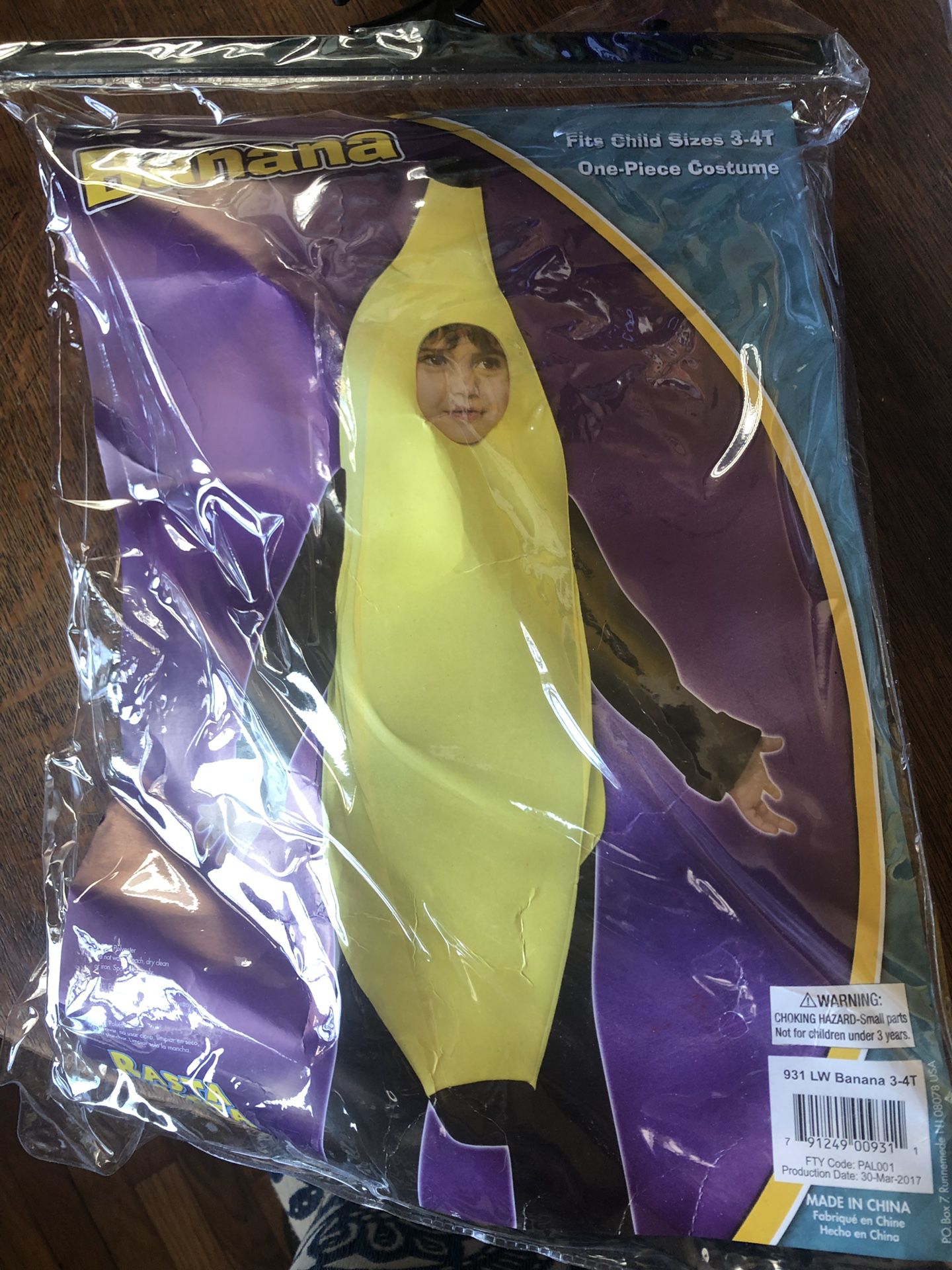 3t-4t banana costume - never used
