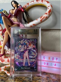 One Piece Card Game Boa Hancock Alt Art Leader OP07-038 Beckett 9.5 Gem Mint