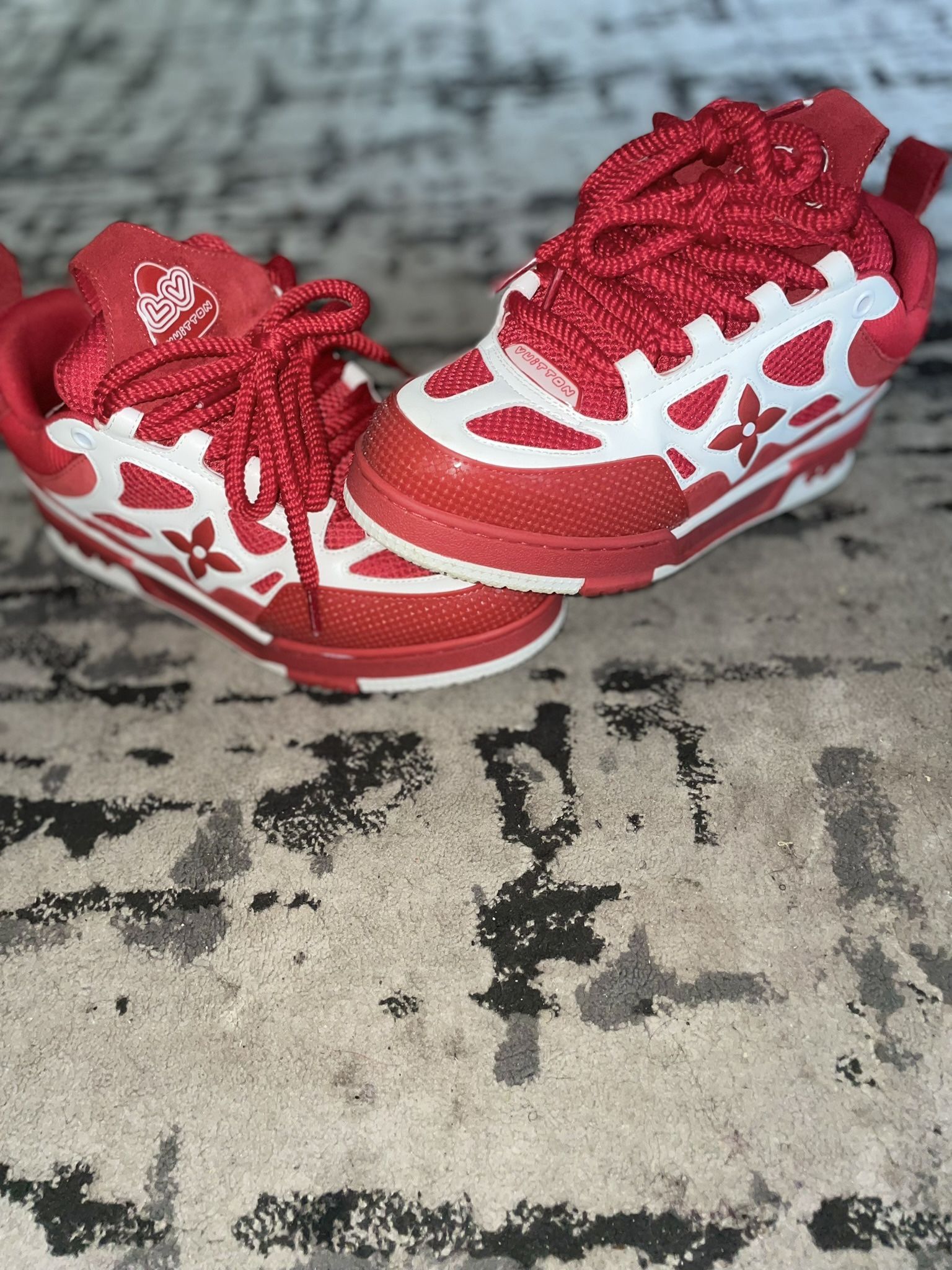 Lv skate shoes Red Size 8