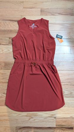NWT Kuhl Vantage Dress Women S Orange Rust Sleeveless Gorpcore Pockets Active