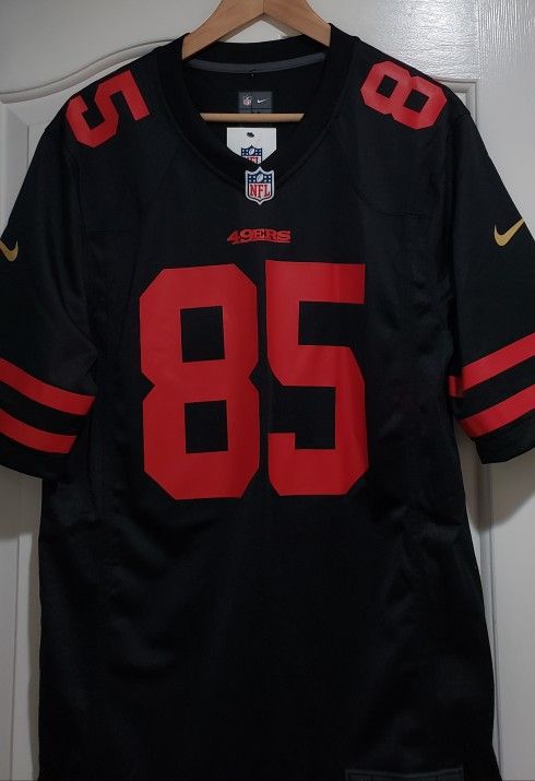Nike San Francisco 49ers George Kittle NFL On-Field Black Jersey Authentic New