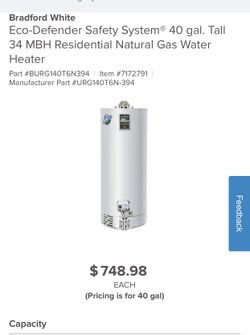 Brand New Water Heater Branford 40 Gallons