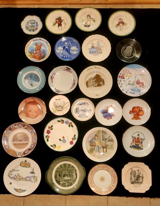 X25 Vintage Collectible Plates 1950s-2005