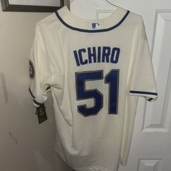 Ichiro Suzuki Seattle Mariners white jersey size L