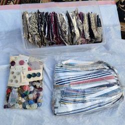 Buttons Fabric Lot 