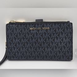 Michael Kors Jet Set Travel Lg Double Zip Wristlet