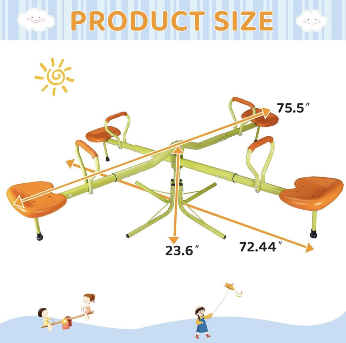 kids outdoor seesaw toy 
