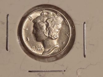 1945-D Mercury Dime, Solid Gem BU++ FSB, Full Split Bands