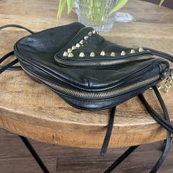 Black Studded Crossbody Bag 