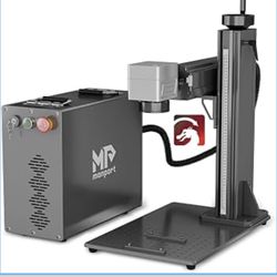 Monport 30W Fiber Laser Engraver with Lightburn, MOPA Color Marking Laser Marking Machine with 6.9" x 6.9" Lens Red Dot Guide Manual Focus for Metal A