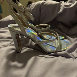 Silver Heel Size 6