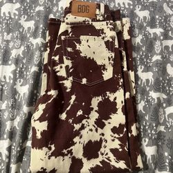 BDG BROWN/WHITE COW PATTERN JEANS (BRAND NEW) A STEAL❗️