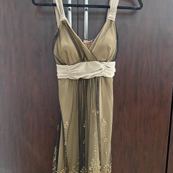 Gold And black Dress
