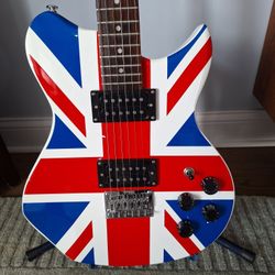 Washburn Lyon Union Jack Guitar - Def Leppard Special