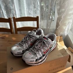 Nike P-6000 Red Silver Sneakers 