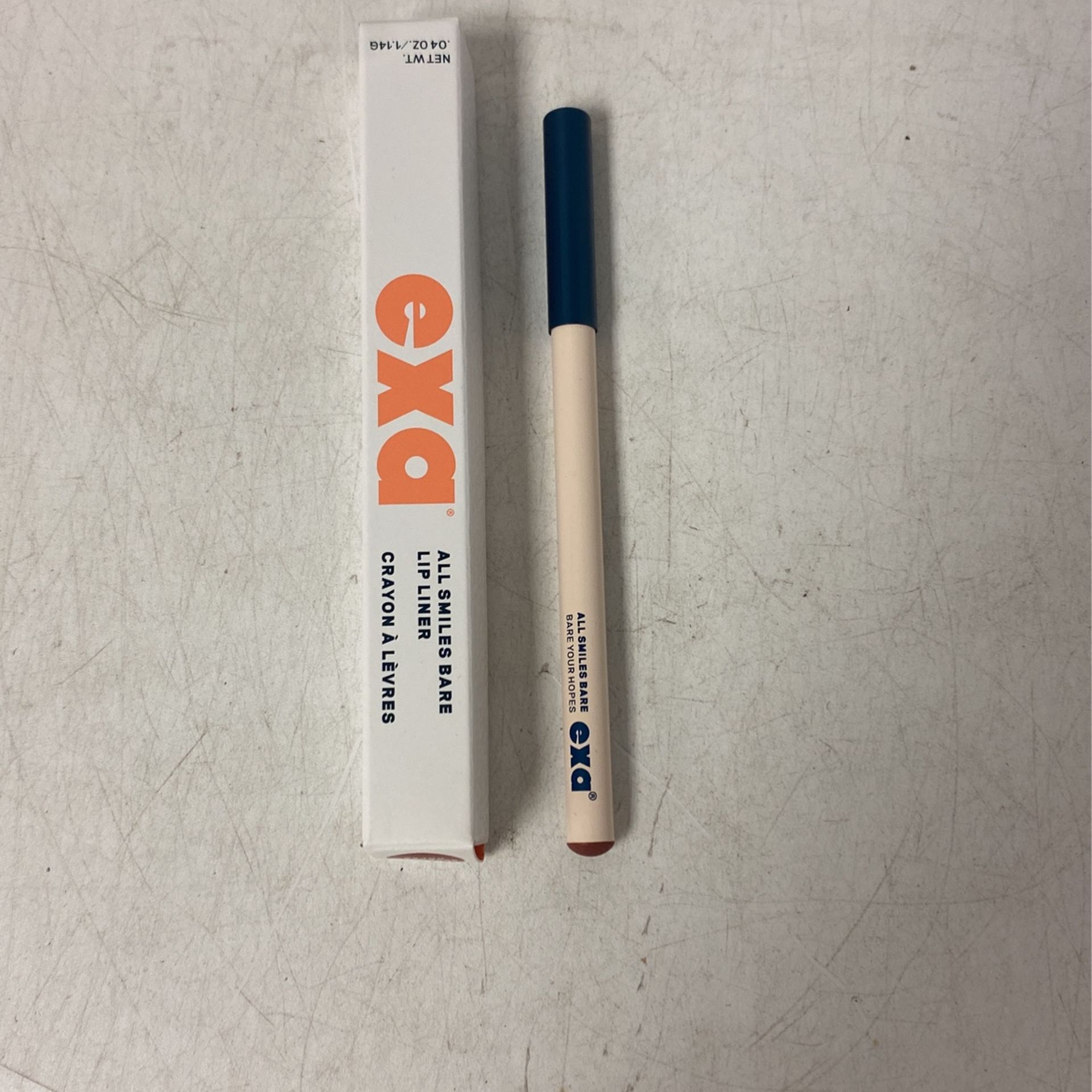 Exa all smiles bare lip liner, .04oz, Bare your hopes, open box